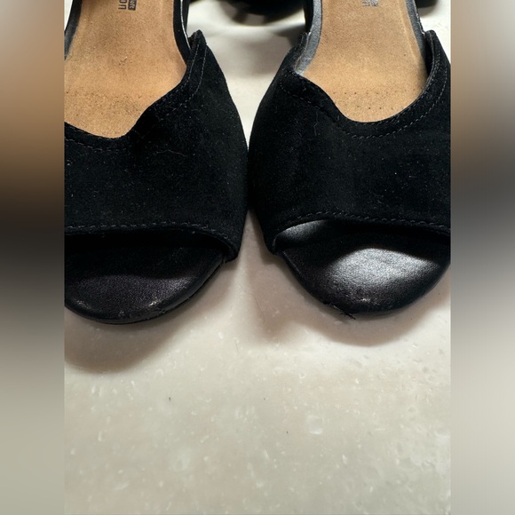 CLARKS LOT OF 3! + Me Too 1 Pr! Black Leather Comfort Cushion 8 Classic Career - Picture 9 of 16